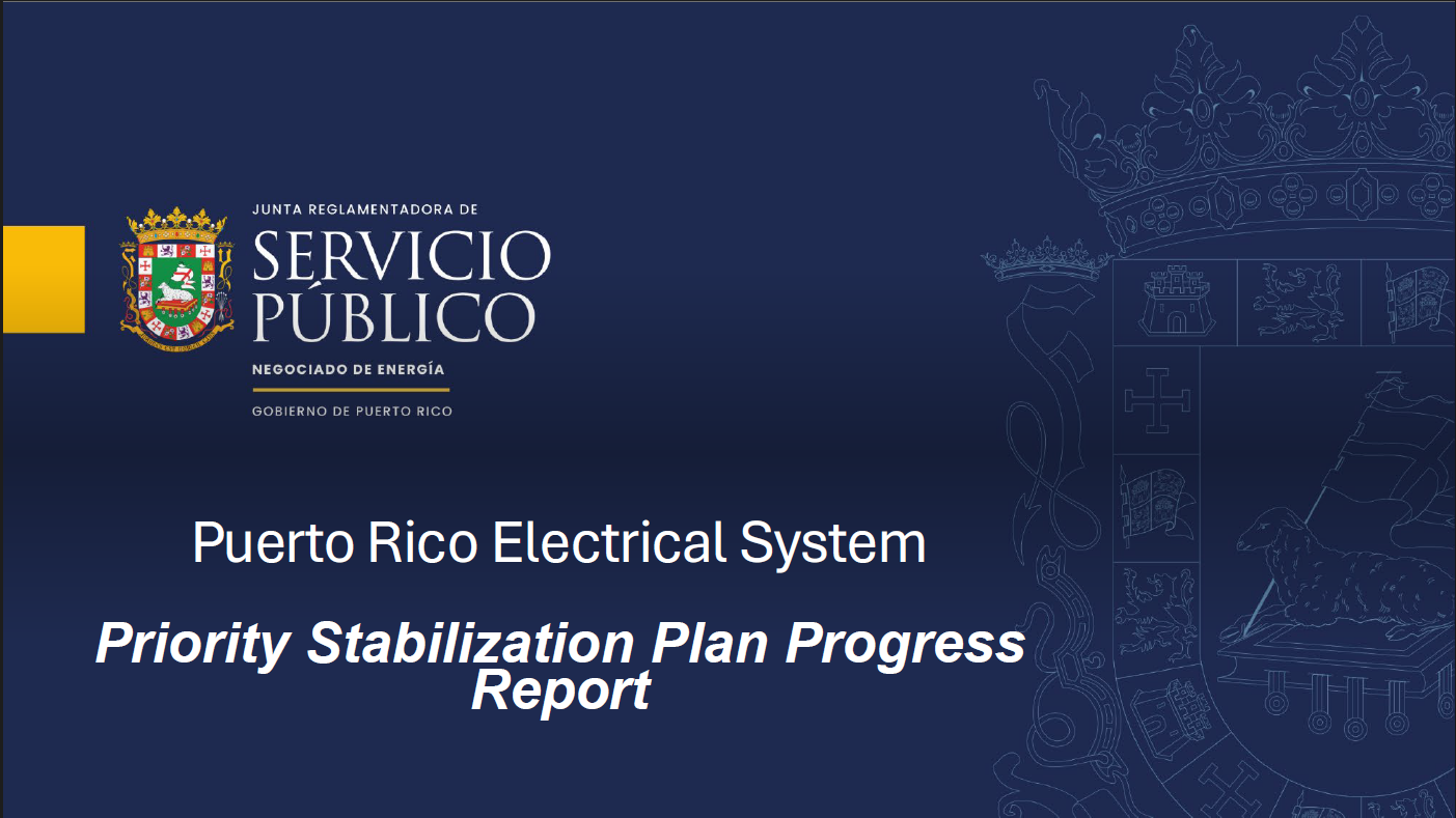 Priority Stabilization Plan Progress Report – PREB